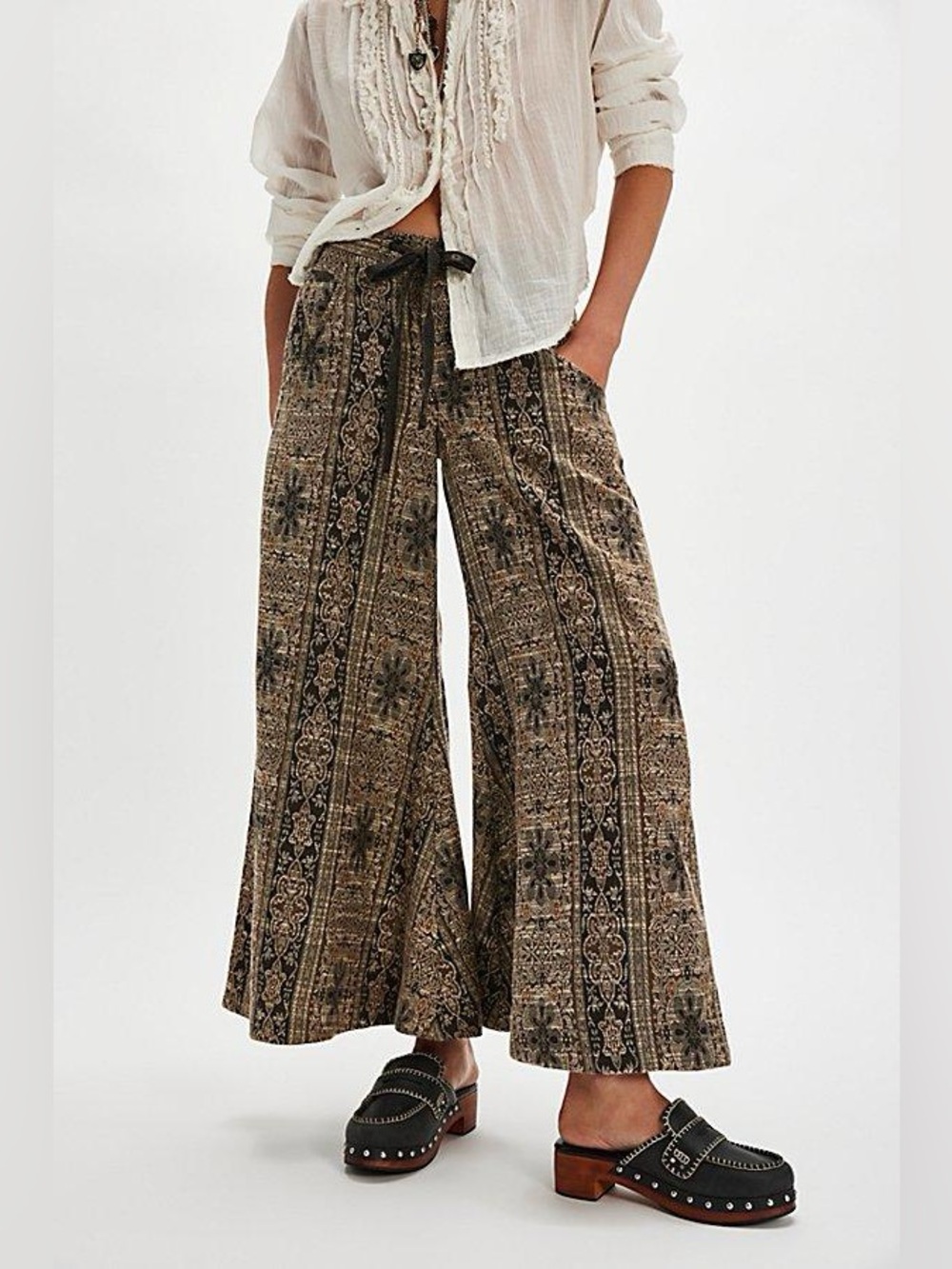 NWT FREE PEOPLE Dahlia Wide-Leg Pants | Original Combo MSRP $198